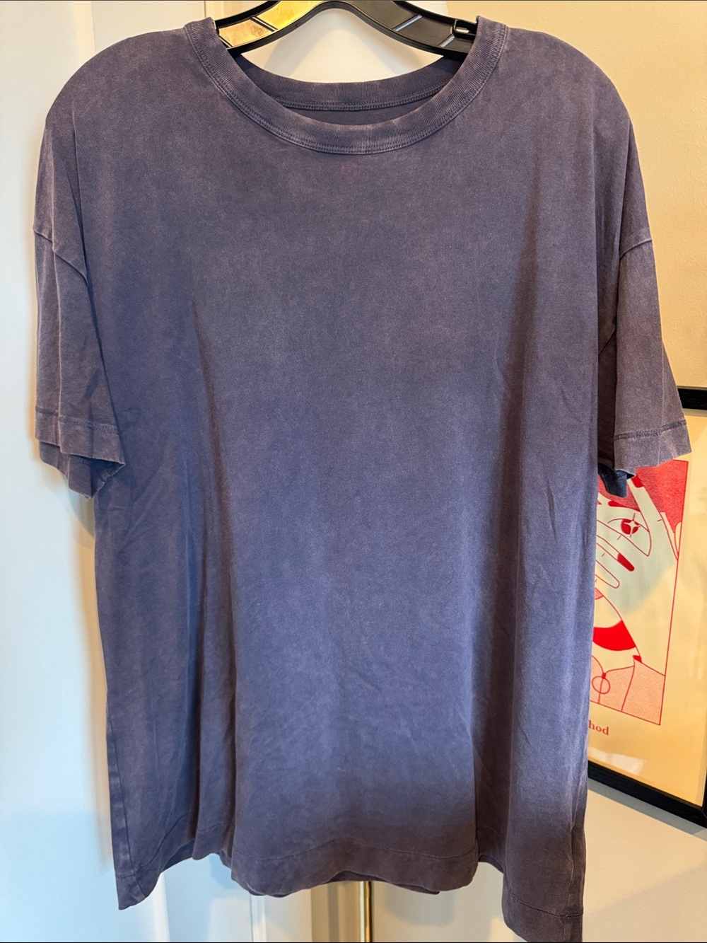 Old Navy Women’s Short Sleeve Oversized Tee in Washed Purple-Grey, Size M